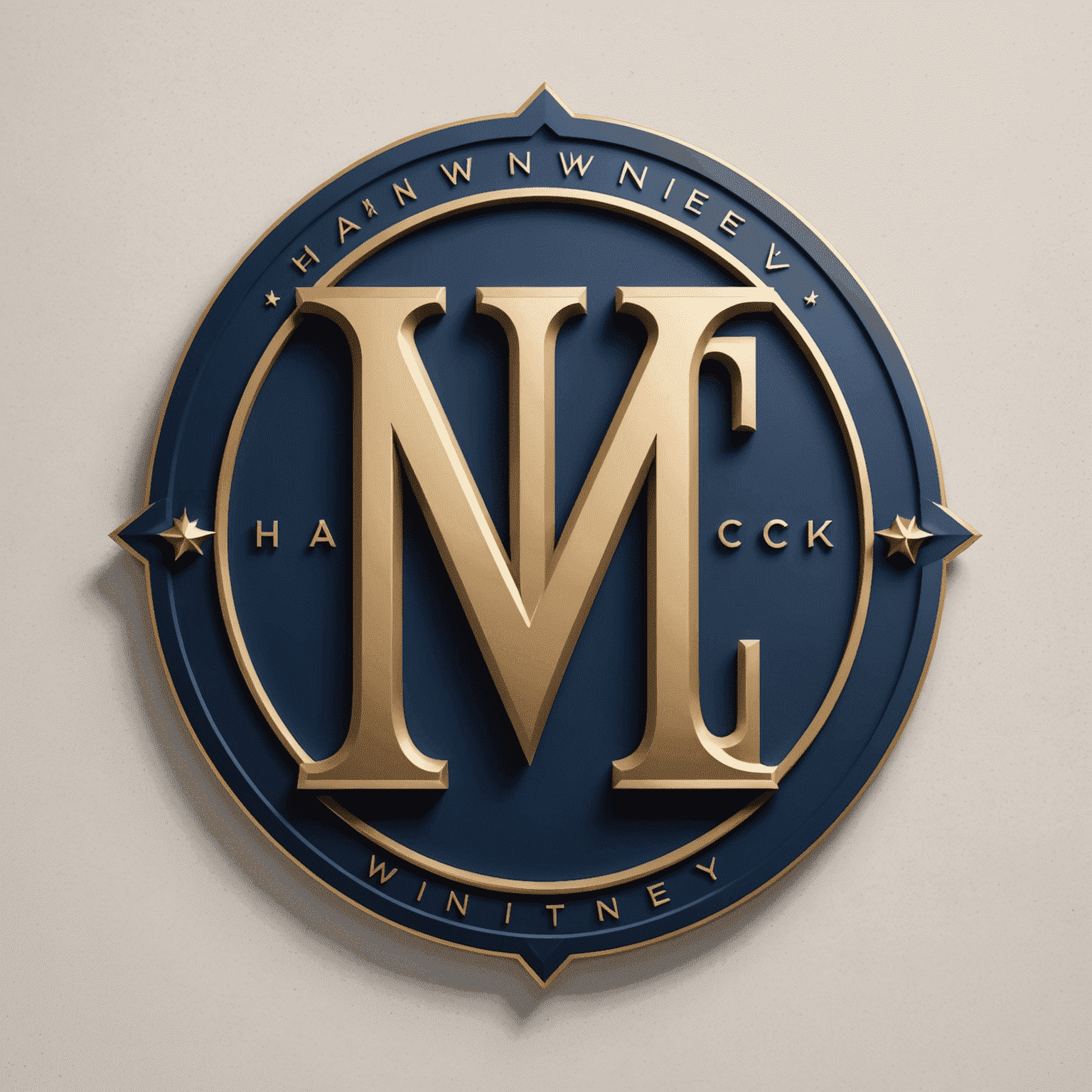 Hancock Whitney Logo - A stylized 'HW' monogram in navy blue with a subtle gradient, representing the fusion of traditional banking and modern superhero themes
